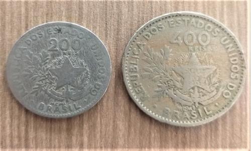 Moedas 1901 200 R�is e 400 R�is